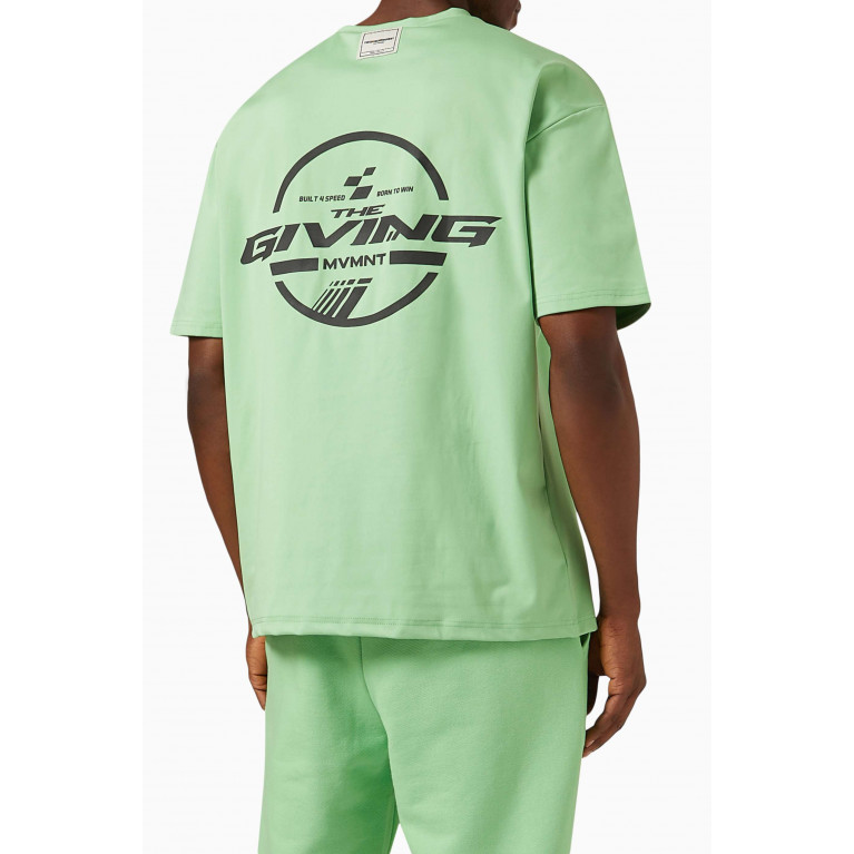 The Giving Movement - Oversized Racer T-shirt in Light Softskin100© Green