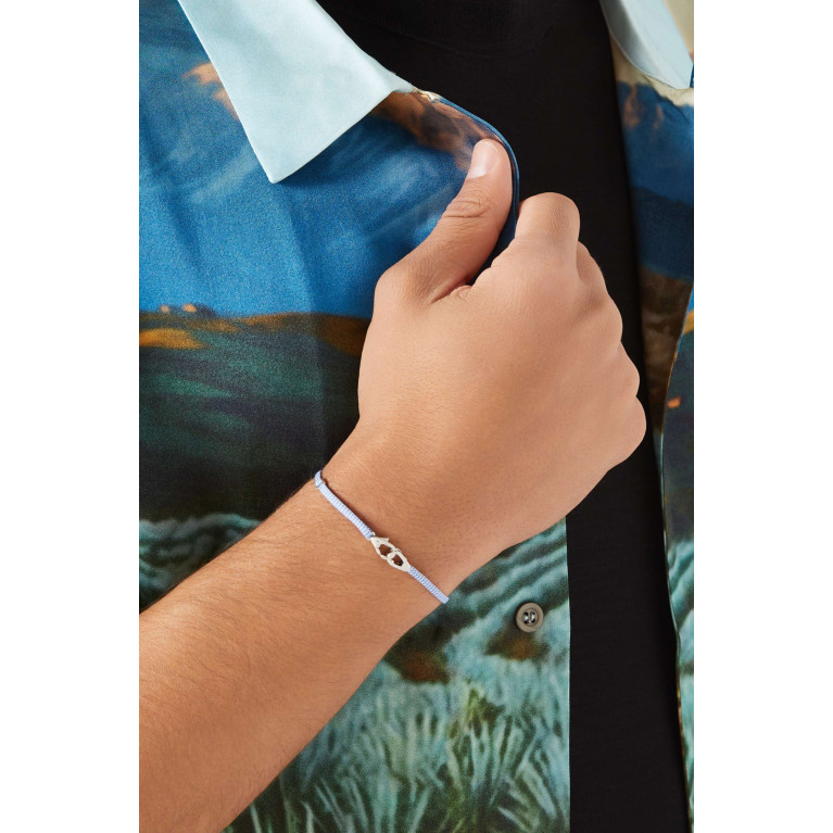 Miansai - Caden Pull Bracelet in Sterling Silver Blue