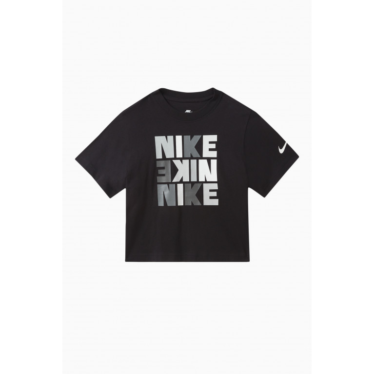 Nike - Logo Print Boxy T-shirt in Cotton Blend