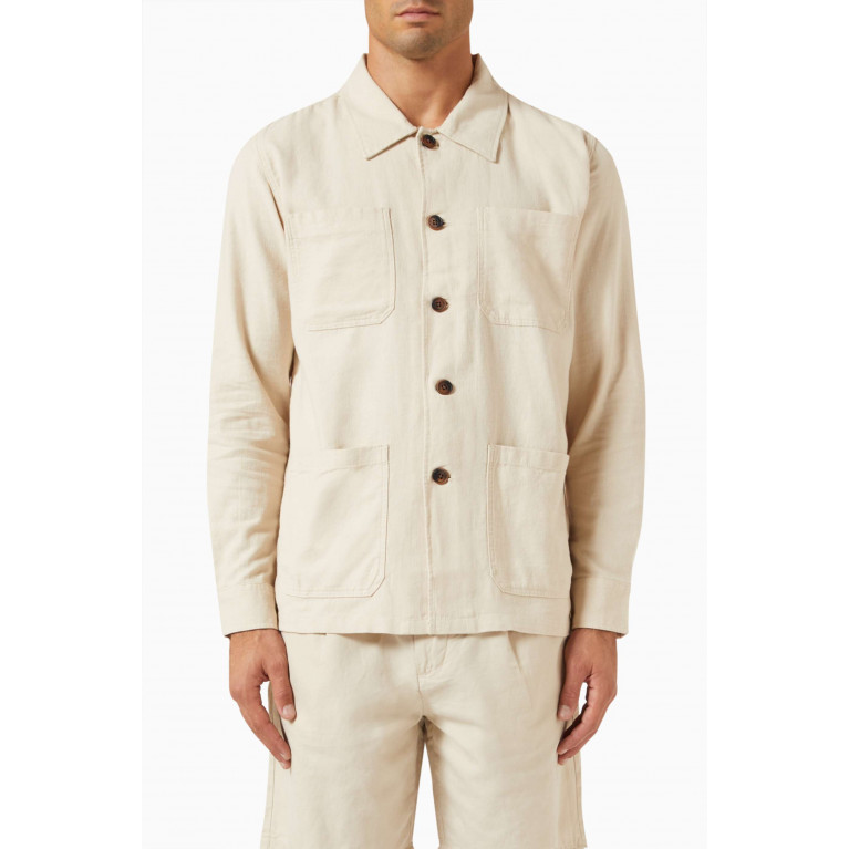 Selected Homme - Brody Overshirt in Organic Cotton-blend Neutral