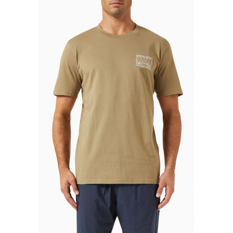 Selected Homme - Joss Embroidered T-shirt in Organic Cotton-jersey Green
