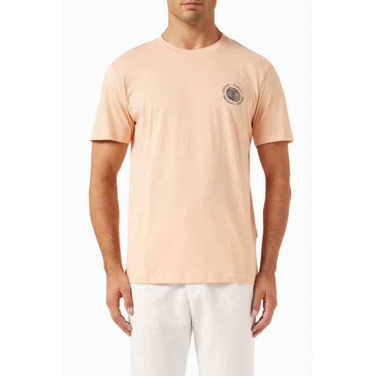 Selected Homme - Joss Embroidered T-shirt in Organic Cotton-jersey Pink