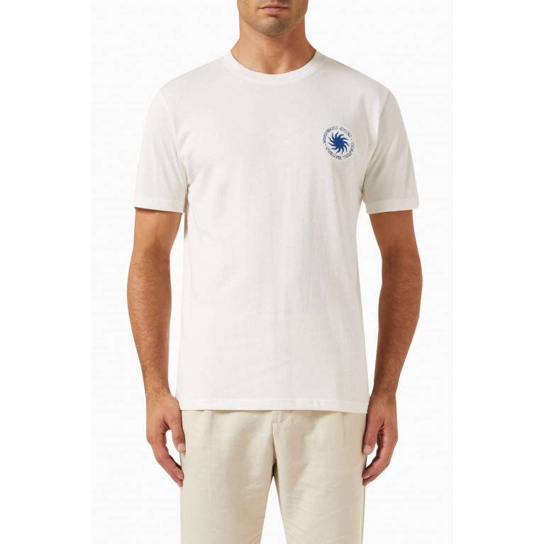 Selected Homme - Joss Embroidered T-shirt in Organic Cotton-jersey White