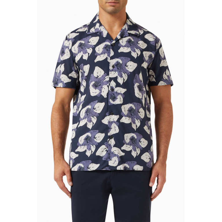 Selected Homme - Viggo Floral-print Shirt in Organic Cotton-blend