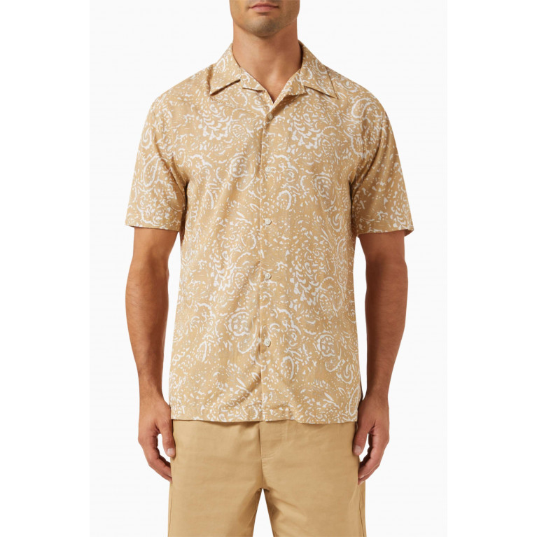 Selected Homme - Air Printed Shirt in Organic Cotton-blend Neutral