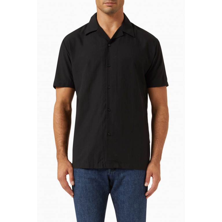 Selected Homme - Air Shirt in Organic Cotton-blend Black