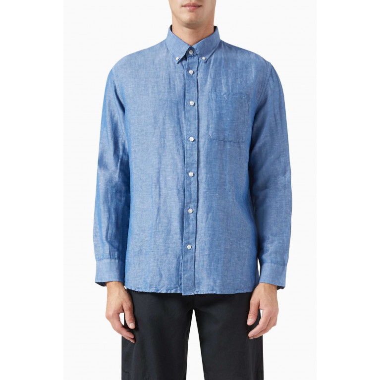 Selected Homme - Regrick Shirt in Linen Blue