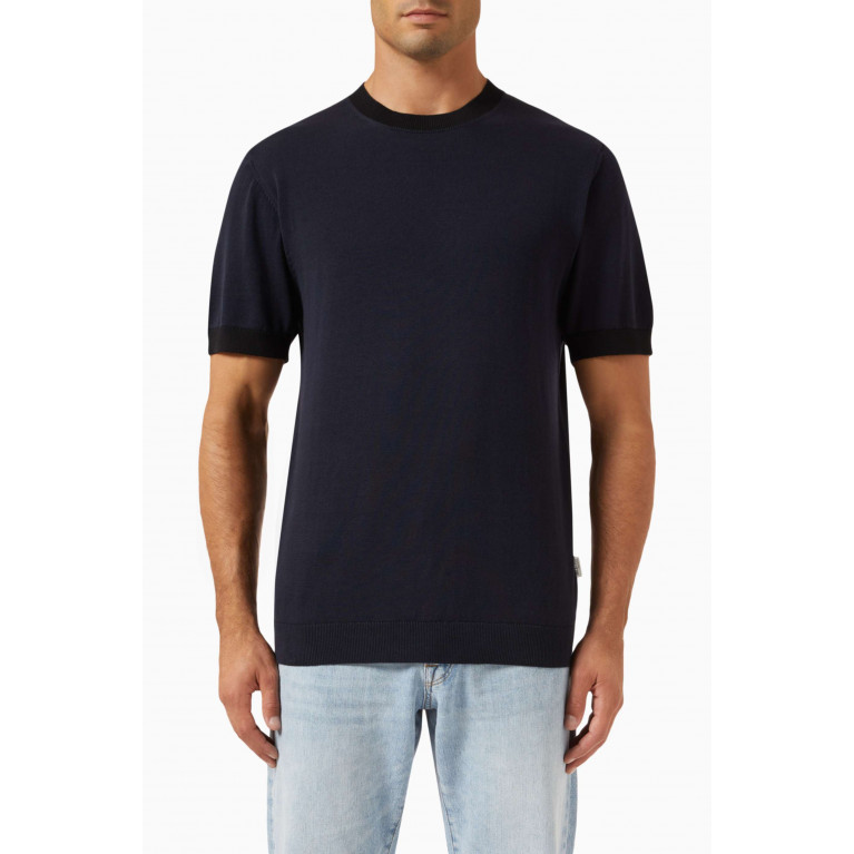 Selected Homme - Mattis T-shirt in Organic Cotton-knit Blue