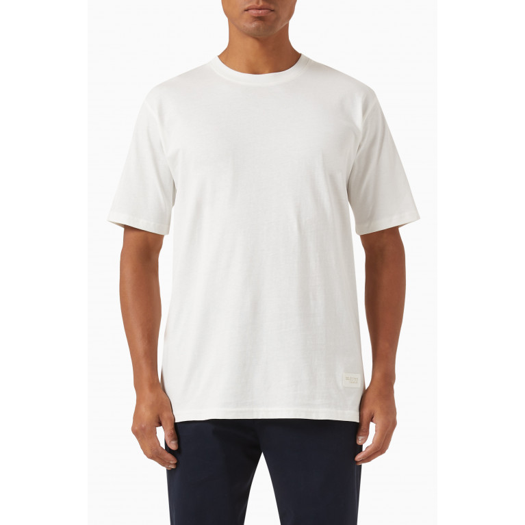 Selected Homme - Logo Badge T-shirt in Cotton Jersey