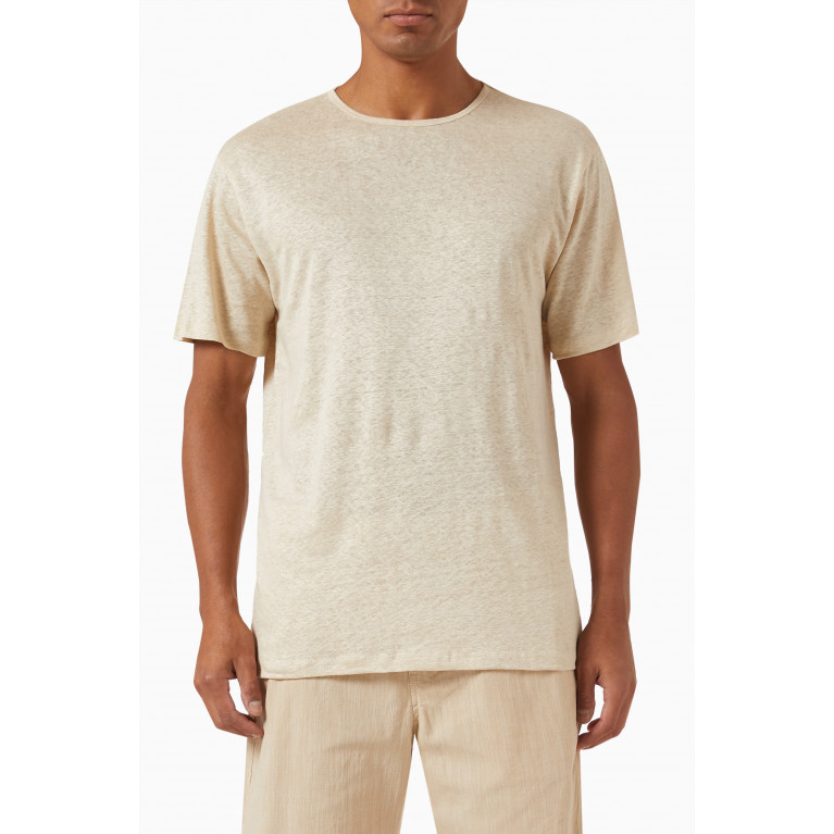 Selected Homme - Classic T-shirt in Linen Neutral