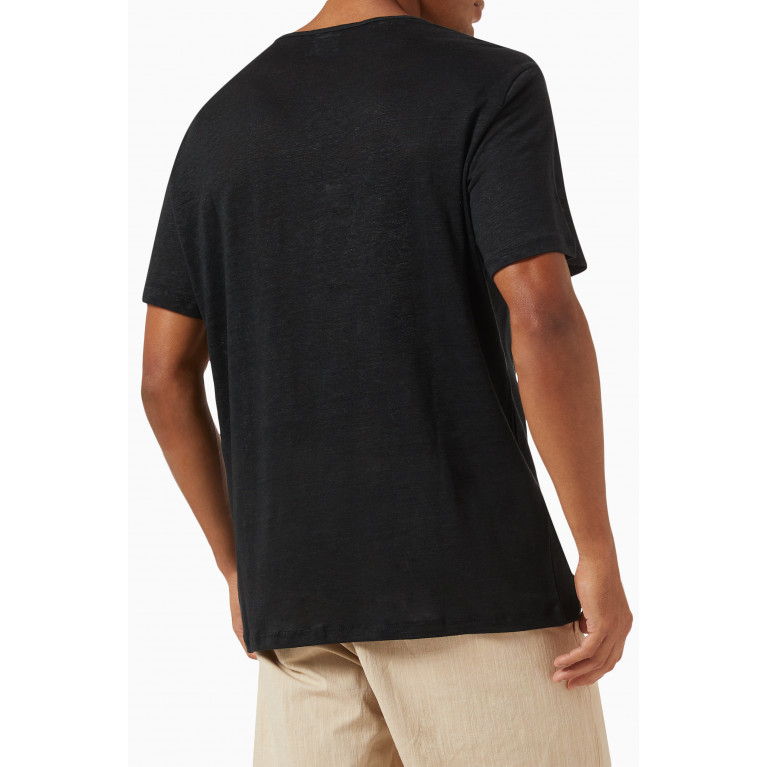Selected Homme - Classic T-shirt in Linen Black