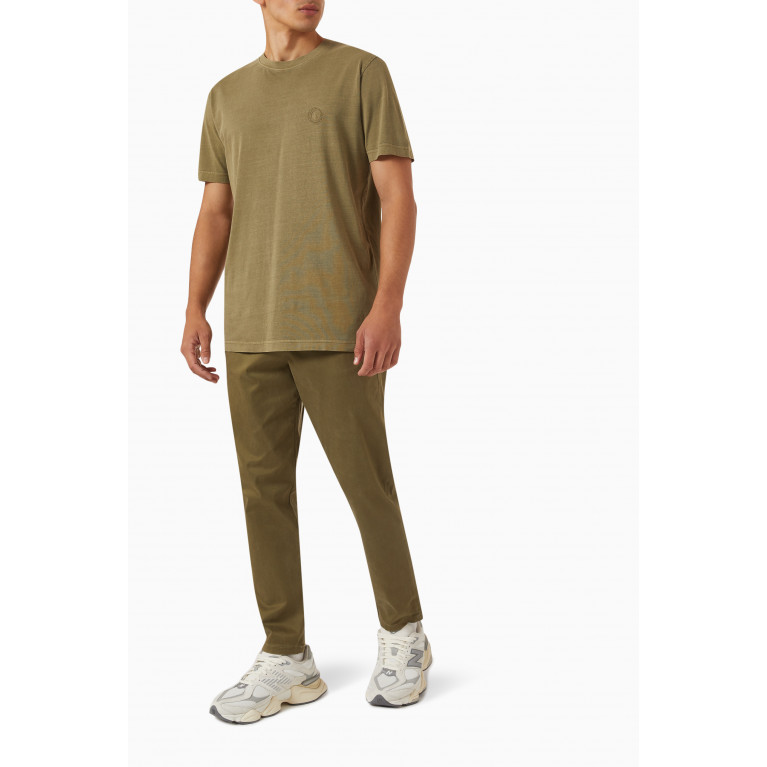 Selected Homme - Faded T-shirt in Cotton Jersey Green
