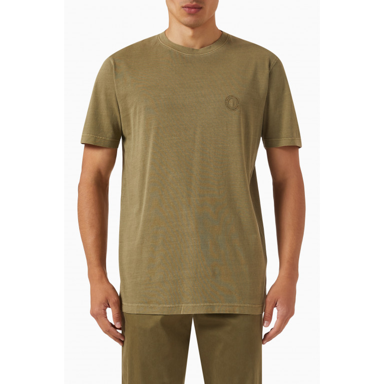 Selected Homme - Faded T-shirt in Cotton Jersey Green