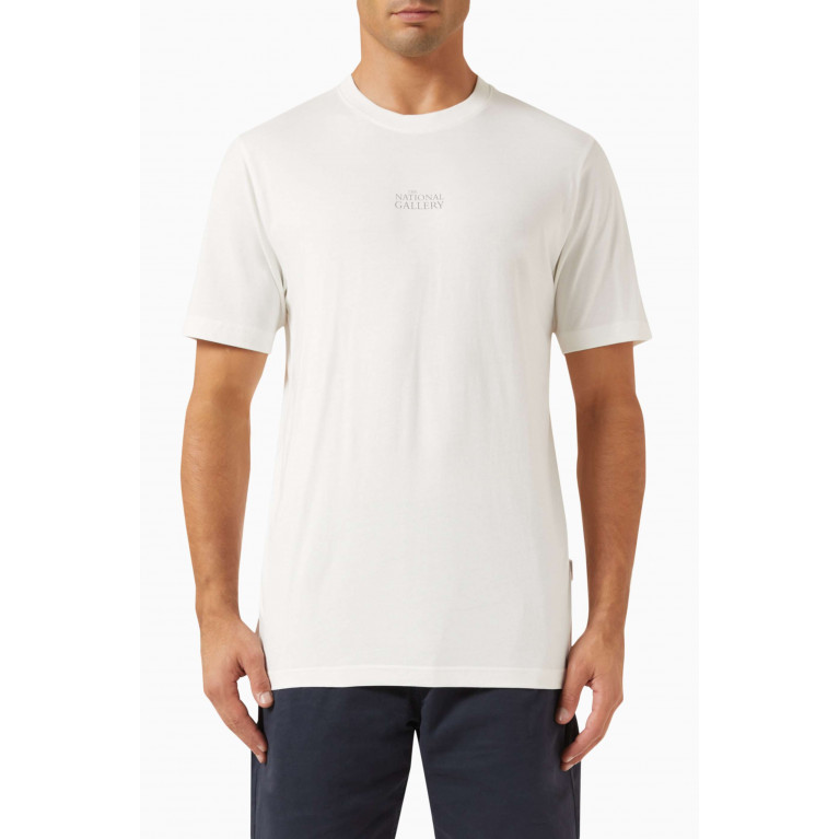 Selected Homme - Boren Graphic-print T-shirt in Organic Cotton-jersey White