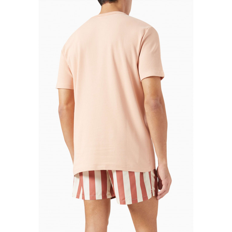 Selected Homme - Classic T-shirt in Cotton Piqué Pink