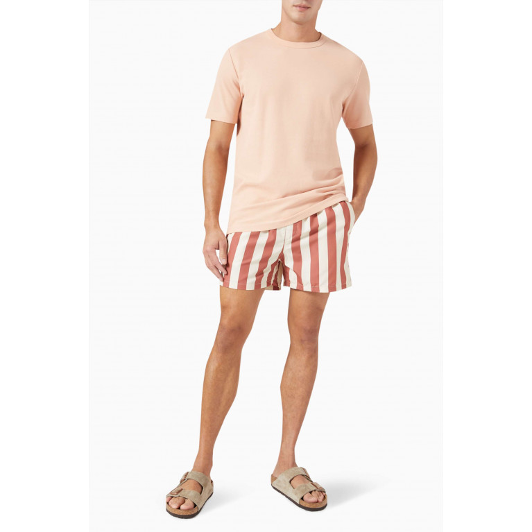 Selected Homme - Classic T-shirt in Cotton Piqué Pink