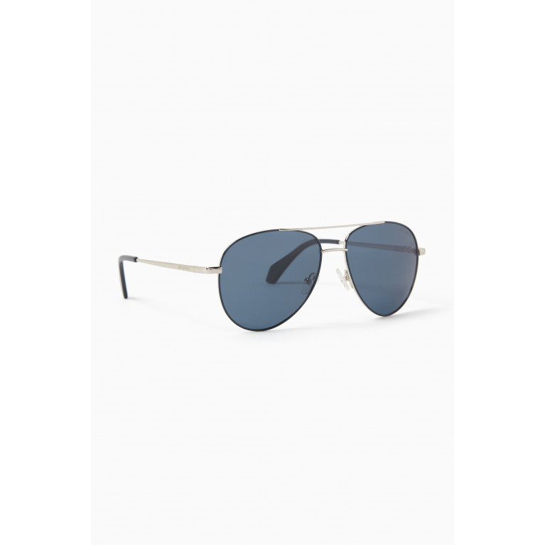 Roderer - James Aviator Sunglasses in Stainless Steel