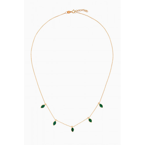 M's Gems - Hala Malachite Necklace in 18kt Gold