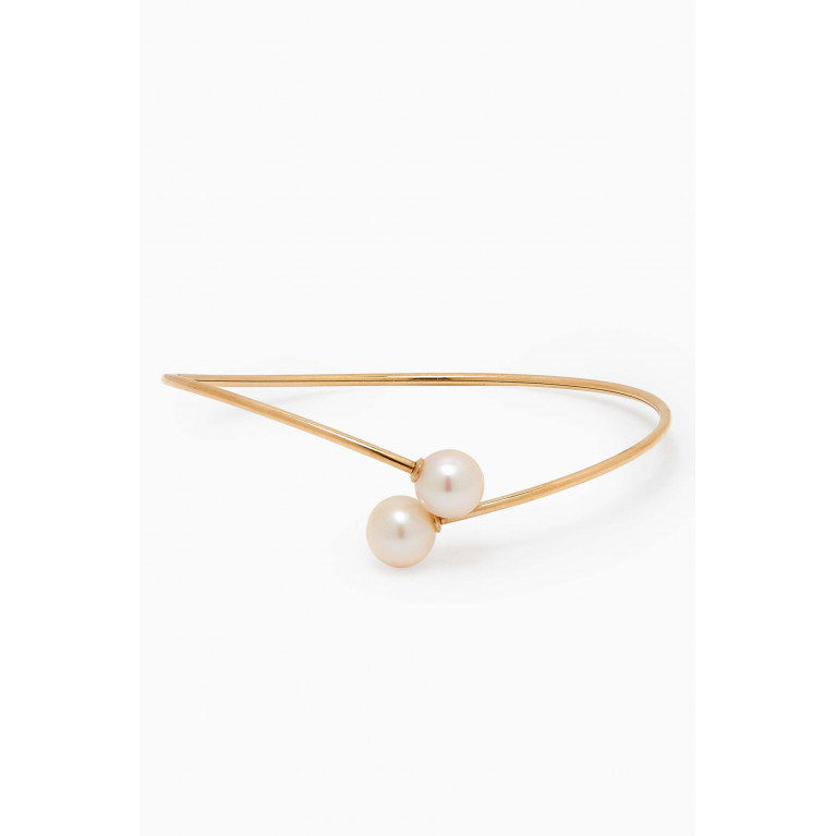 M's Gems - Pearla Pearl Bangle in 18kt Gold