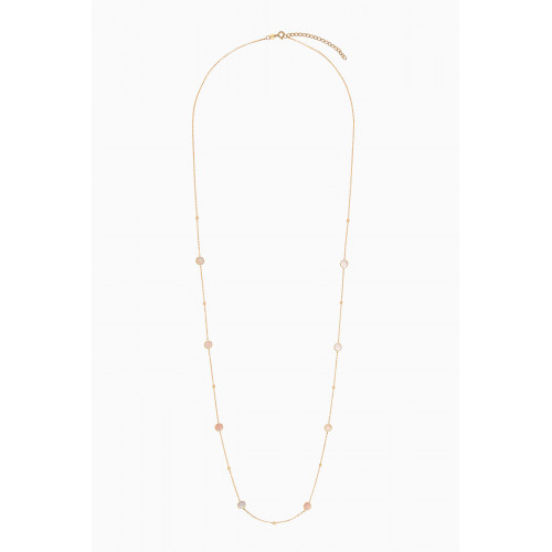M's Gems - Zira Mother of Pearl Long Necklace in 18kt Gold