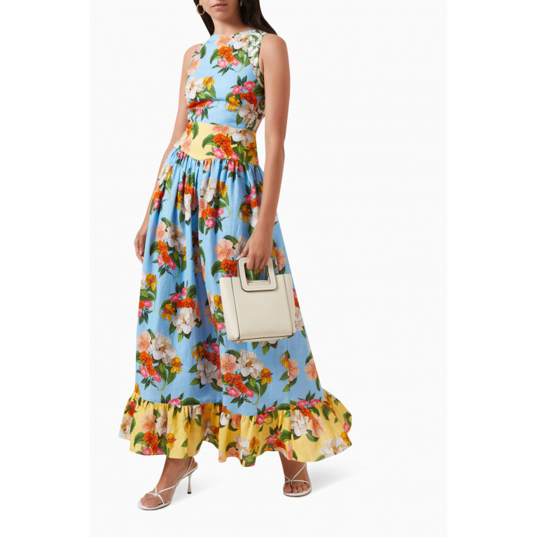 Borgo de Nor - Amara Floral Maxi Dress in Linen-blend