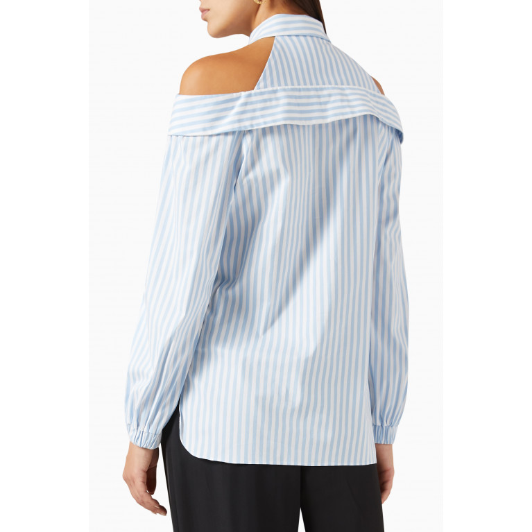 Hukka - Off-shoulder Striped Top in Cotton