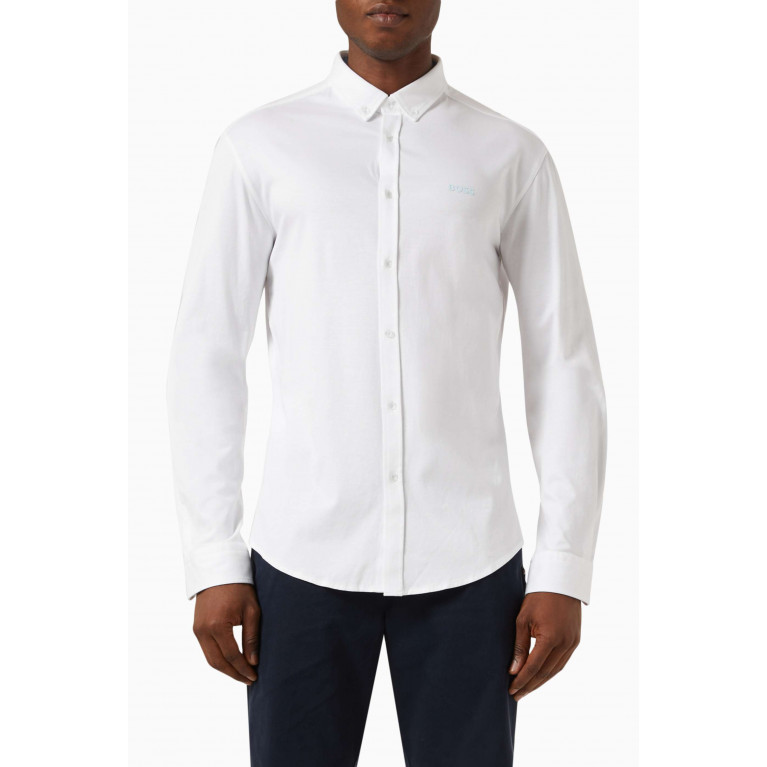 Boss - Button Down Shirt in Cotton Piqué