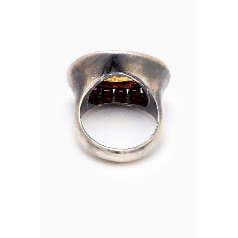 Patricia Arango - Tourmaline & Ruby Ring in Sterling Silver