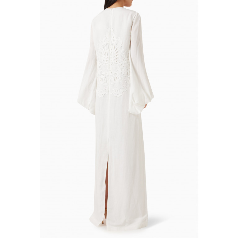 Costarellos - Kantana Broderie Anglaise Maxi Gown in Rayon-blend