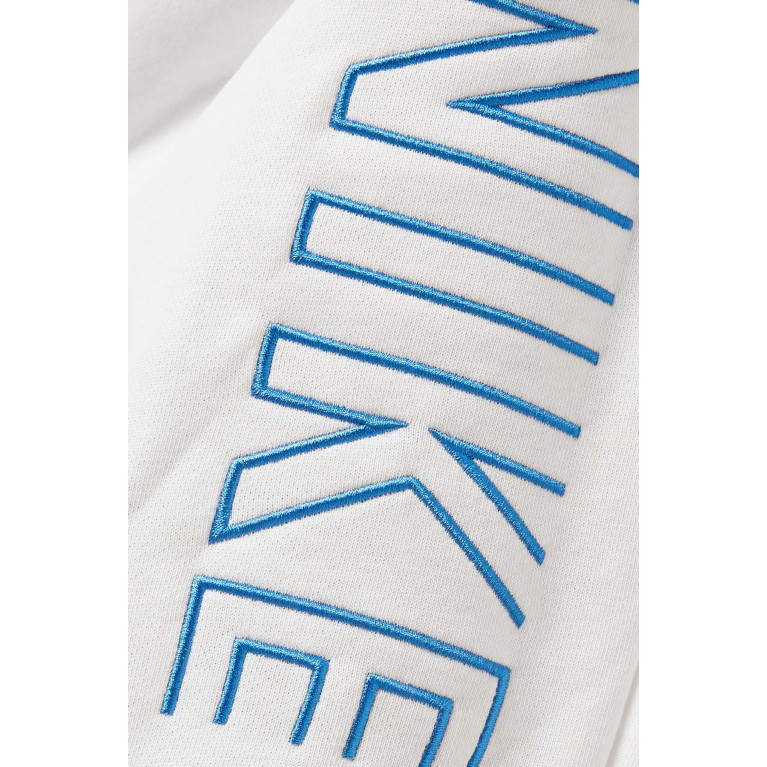 Nike - Logo Oversized High-Waist Sweatpants in Cotton White
