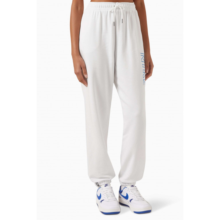 Nike - Logo Oversized High-Waist Sweatpants in Cotton White