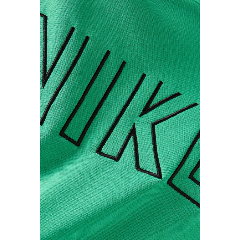Nike - Logo Oversized Hoodie in Cotton Green