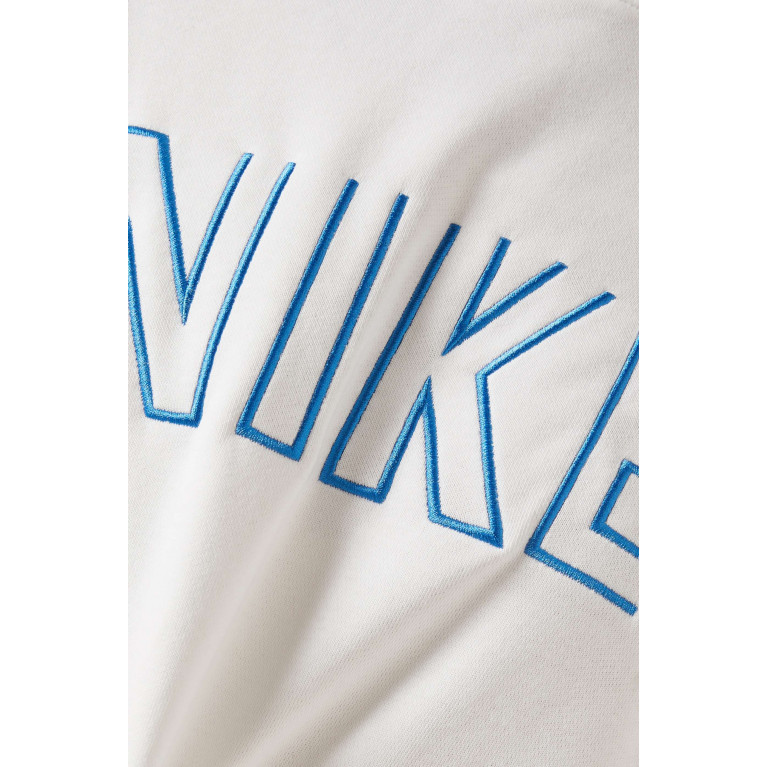 Nike - Logo Oversized Hoodie in Cotton White