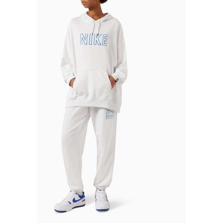 Nike - Logo Oversized Hoodie in Cotton White