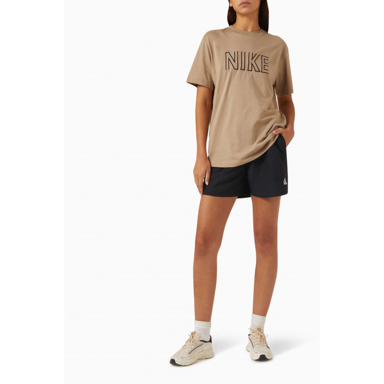 Nike - Logo T-shirt in Cotton-jersey Brown