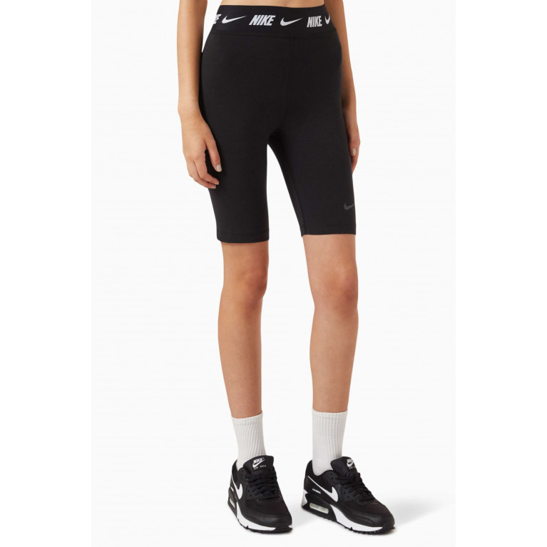 Nike - High-Waist Biker Shorts in Cotton-jersey Black