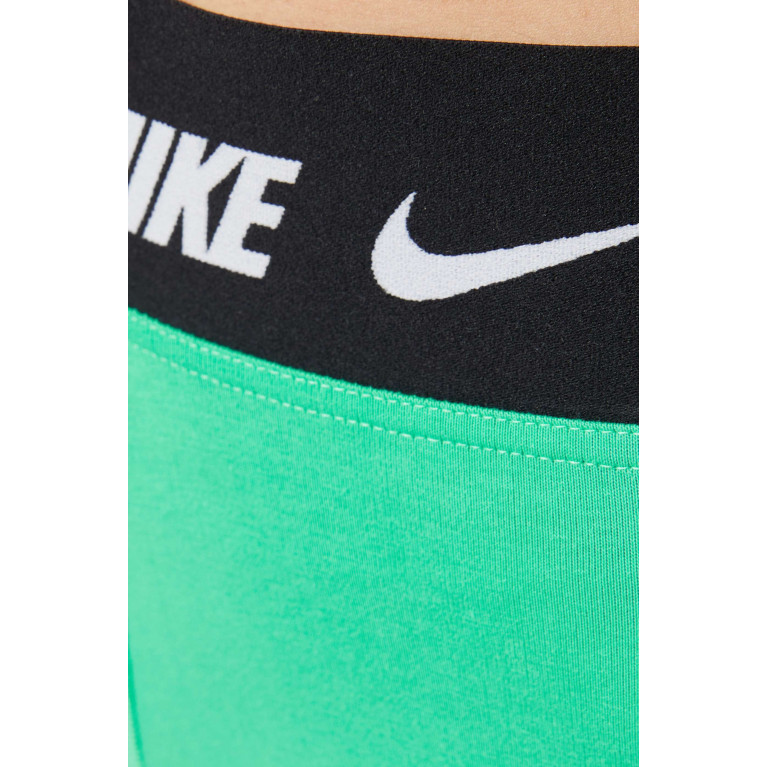Nike - High-Waist Biker Shorts in Cotton-jersey Green
