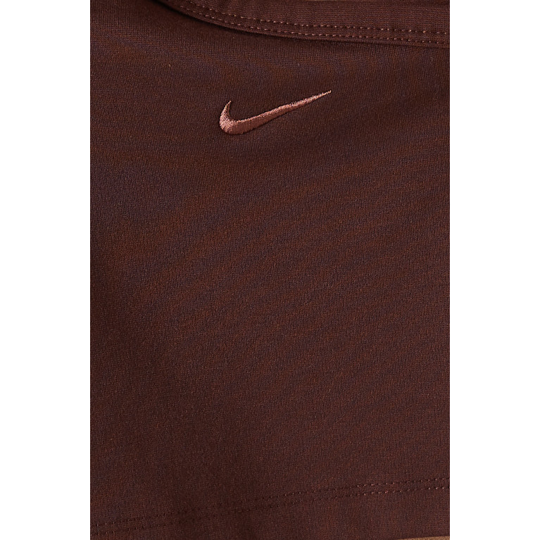 Nike - Everyday Modern Asymmetrical Crop Top Brown