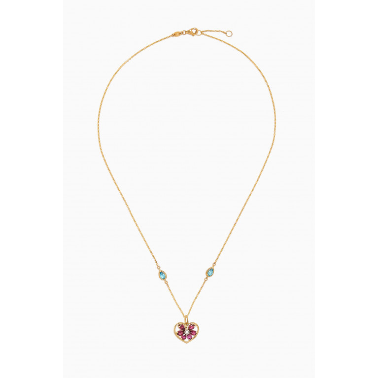 Damas - Farfasha Frou Frou Heart Necklace in 14kt Gold