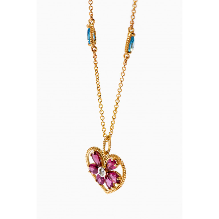Damas - Farfasha Frou Frou Heart Necklace in 14kt Gold