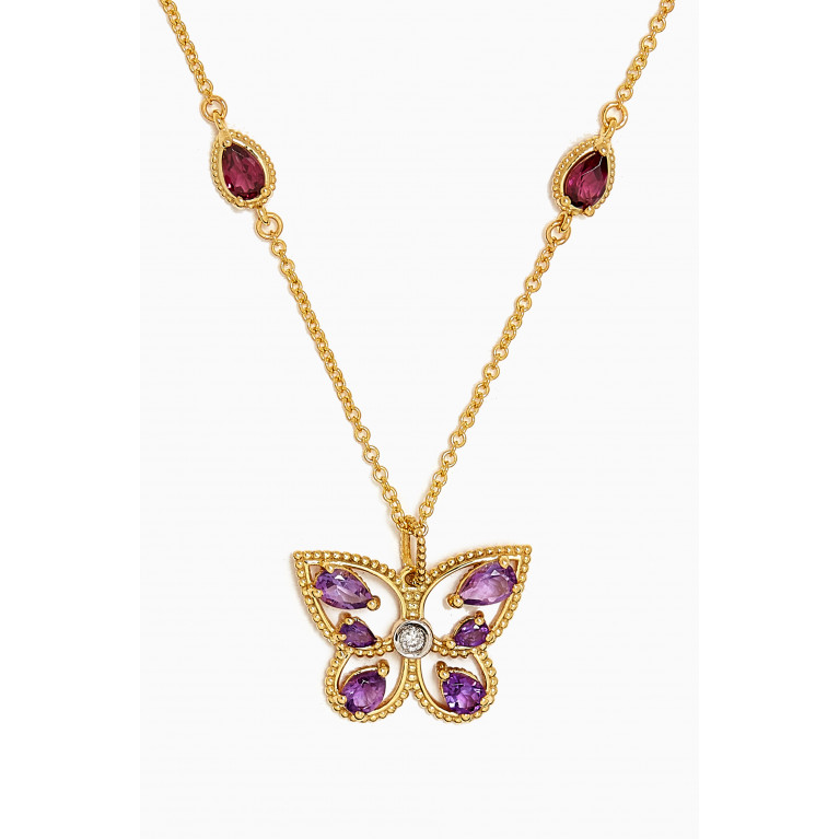 Damas - Farfasha Frou Frou Butterfly Necklace in 14kt Gold