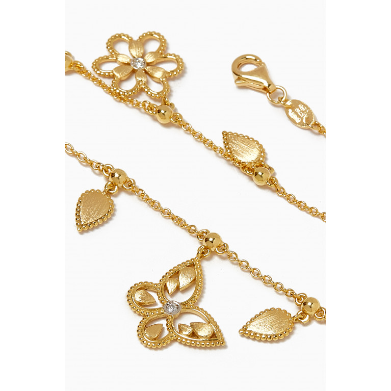 Damas - Farfasha Frou Frou Mixed Motif Diamond Bracelet in 14kt Gold
