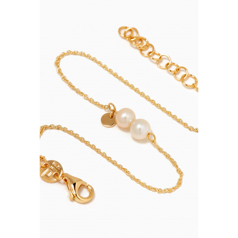 Damas - Kiku Pearl Bar Bracelet in 18kt Gold