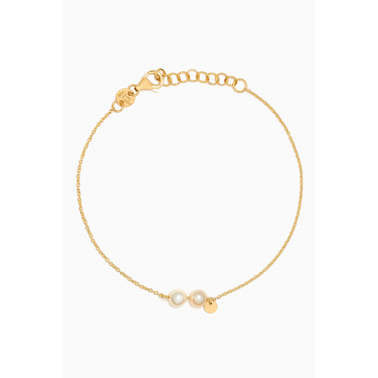 Damas - Kiku Pearl Bar Bracelet in 18kt Gold