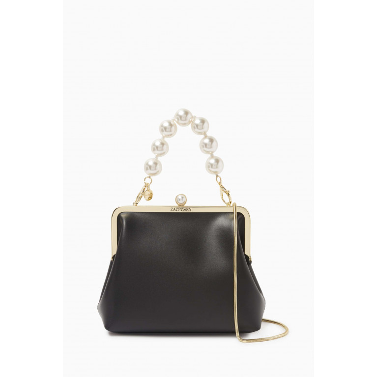 ZAC Zac Posen - Lacey Frame Clutch with Chain in Leather