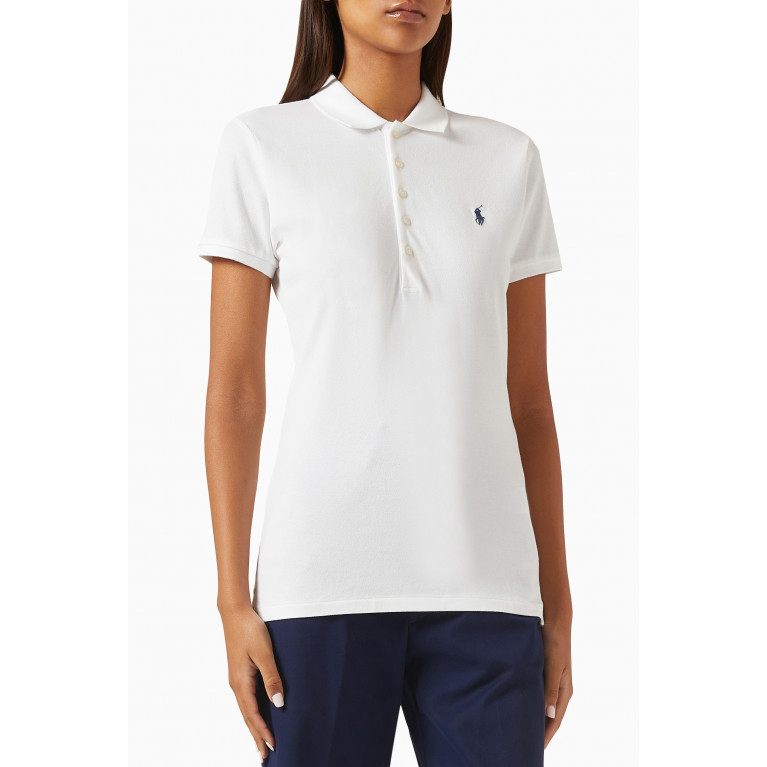 Polo Ralph Lauren - Julie Slim-fit Polo Shirt in Cotton-piqué White