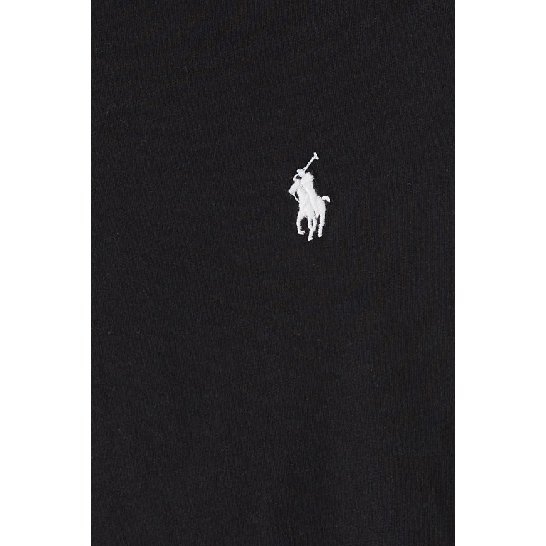 Polo Ralph Lauren - Logo Embroidered T-shirt in Cotton-jersey Black