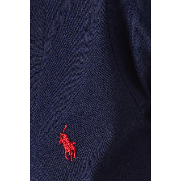 Polo Ralph Lauren - Logo Embroidered V-neck T-shirt in Cotton-jersey