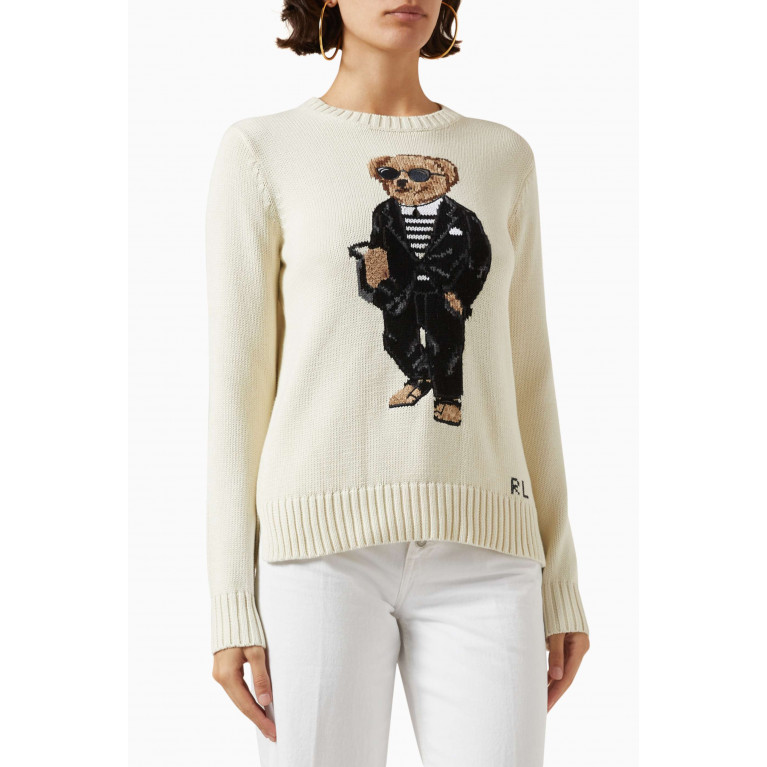 Polo Ralph Lauren - Polo Bear Embroidered Sweater in Cotton-knit
