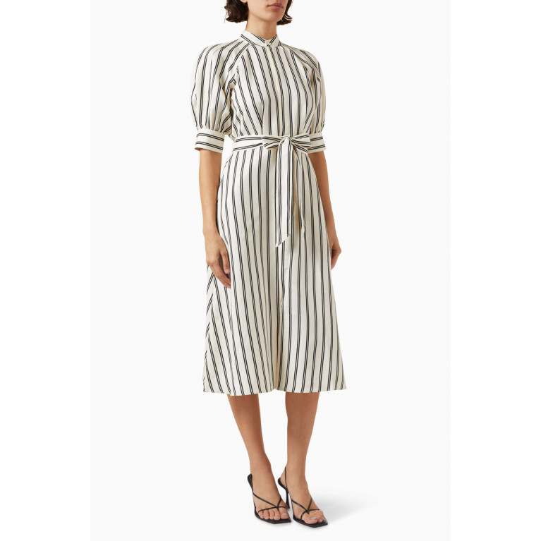 Polo Ralph Lauren - Cici Striped Midi Shirt Dress in Cotton